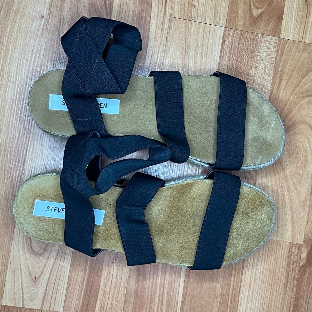 Steve Madden Jaklin Espadrille Sandal Black